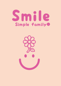 smile & flower Shell pink