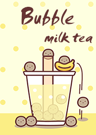 Bubble milk tea with bananas