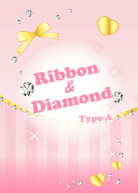 Ribbon & Diamond Type-A Pink Heart