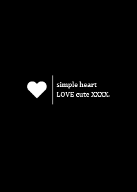 simple love heart Theme Happy black