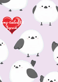 Long-tailed Tit and Heart1 purple