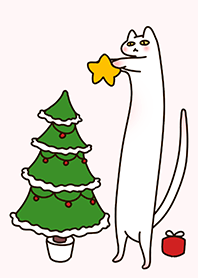 かわいい 立猫 2 クリスマス-3