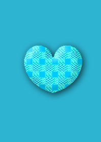 Blue Check Simple Heart