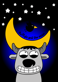 Buffalo and the moon