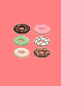 Cute donut shop Red