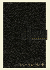 Leather notebook -Black-