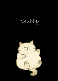 Chubby Cat2 on black