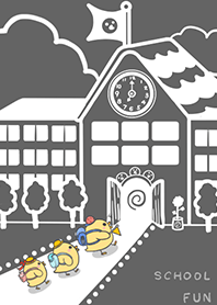 yellow duck school fun-dark gray (bw3)