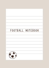 FOOTBALL NOTEBOOK/ベージュ