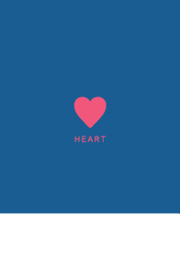 Simple Heart //Blue&White 03