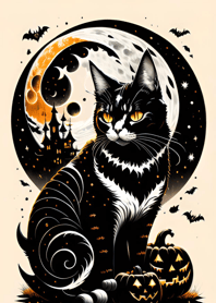 halloween cat A87005