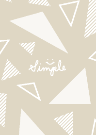Simply white triangle Beige from Japan
