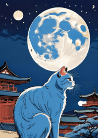 Cat under the Moon FCbD03