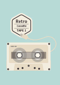 Retro / Cassette / teal