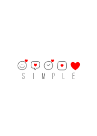 SIMPLE HEART(white red)V.34