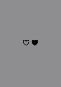 mini ♥ heart 01 - ダーク グレー