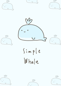 シンプル くじら ミントカラー