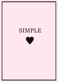 SIMPLE HEART =lightpink black=