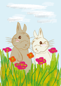 仲良し野うさぎ#絵本