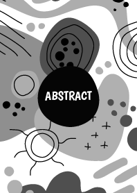 Abstract Hand Drawn Shape Gray