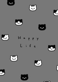 Neko Face - gray black.