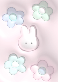 pink♡ぷくりうさぎと花07_1