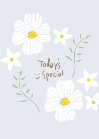 White flowers and leaves cute25 Japan