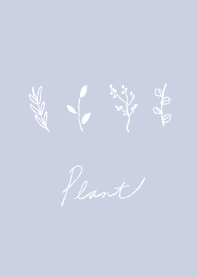 シンプルな植物 -ラベンダーホワイト