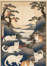 A bunch of cats Ukiyo-e SmeSO