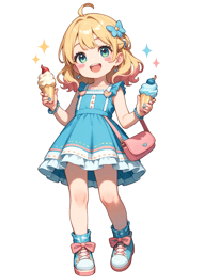 夏のキラキラ着せかえ