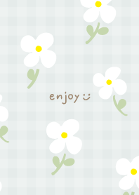 Check pattern flower garden29 from Japan