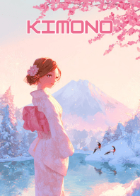 Fuji Sakura Winter Kimono
