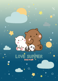 Three Bears Love Summer Charming