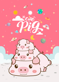 Cute Pigs Hot Pink