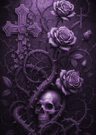 Gothic Rose | Purple Skull#1