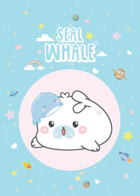 Whale Seal Mini Cute Galaxy Pastel Blue