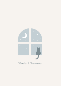 Cat by the window /green beige