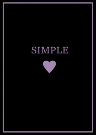 SIMPLE HEART =purple black=