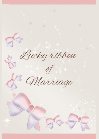 Beige & Pink / Lucky ribbon of marriage