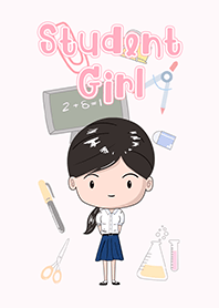 Student Girl Blue skirt's Theme