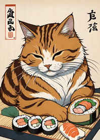 Ukiyo-e Meow Meow Cats 65EB41