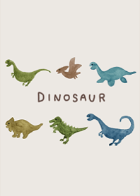 水彩画のかわいい恐竜♪10