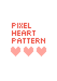 Pixel heart pattern red