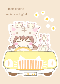 honobono cats and girl