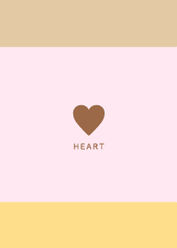 Simple Heart - Brown&Pink