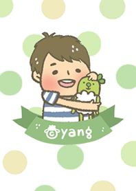 The boy with chubby cheeks.