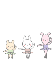 Ballerina bunnies - White