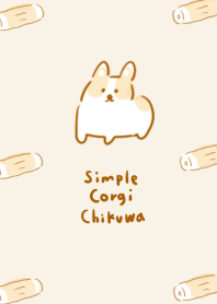 simple Corgi Chikuwa beige