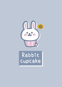 Rabbit cupcake <Sunflower> blue