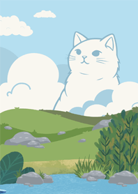 meow cat sky